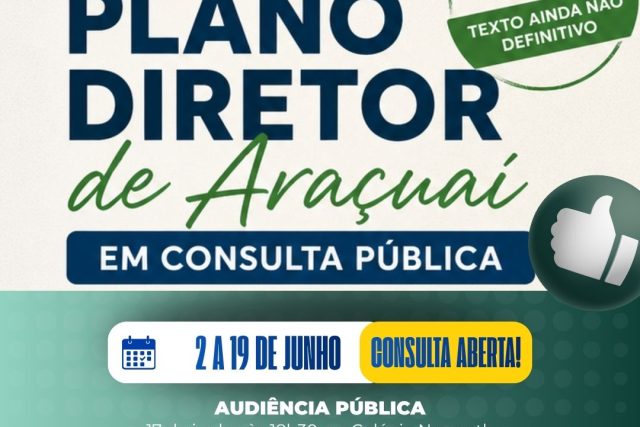 Araçuaí abre consulta pública sobre o Plano Diretor Participativo