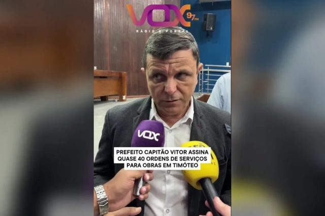 Capitão Vitor assina quase 40 ordens de serviço para novas obras em Timóteo