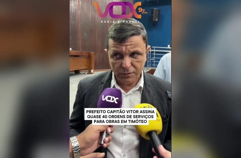 Capitão Vitor assina quase 40 ordens de serviço para novas obras em Timóteo